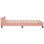 Estructura de cama con cabecero de terciopelo rosa 120x200 cm de vidaXL, Camas y somieres - Ref: Foro24-347566, Precio: 124,4...