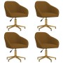 Swivel dining chairs 4 pcs brown velvet by vidaXL, dining chairs - Ref: Foro24-3089713, Price: 308,43 €, Discount: %