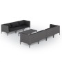 Set of 8-piece garden sofas with dark gray synthetic rattan cushions. by vidaXL, Garden sets - Ref: Foro24-3099801, Price: 51...