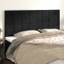 Cabeceros 4 unidades de terciopelo negro 100x5x78/88 cm de vidaXL, Cabeceros y pies de cama - Ref: Foro24-3116400, Precio: 12...