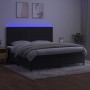 Box spring bed with mattress and LED black velvet 200x200 cm by vidaXL, Beds and slatted bases - Ref: Foro24-3136145, Price: ...