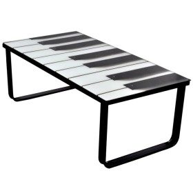 Mesa de centro con superficie con estampado de piano de vidaXL, Mesas de centro - Ref: Foro24-241174, Precio: 59,99 €, Descue...