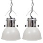 Modern adjustable height ceiling lamp white metal 2 pcs by vidaXL, Lamps - Ref: Foro24-241112, Price: 89,37 €, Discount: %