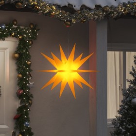 Lámpara estrella Moravia con LED plegable amarilla 100 cm de vidaXL, Luces de Navidad - Ref: Foro24-356195, Precio: 53,99 €, ...