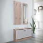 Entrance furniture with 3 oak and white wooden shoe rack by vidaXL, Shoe racks and shoe organizers - Ref: Foro24-241246, Pric...