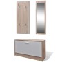 Entrance furniture with 3 oak and white wooden shoe rack by vidaXL, Shoe racks and shoe organizers - Ref: Foro24-241246, Pric...