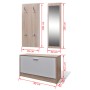 Entrance furniture with 3 oak and white wooden shoe rack by vidaXL, Shoe racks and shoe organizers - Ref: Foro24-241246, Pric...