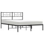 Bed frame with black metal headboard 140x190 cm by vidaXL, Beds and slatted bases - Ref: Foro24-355267, Price: 96,57 €, Disco...