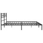 Bed frame with black metal headboard 193x203 cm by vidaXL, Beds and slatted bases - Ref: Foro24-355273, Price: 106,59 €, Disc...