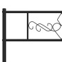 Bed frame with black metal headboard 193x203 cm by vidaXL, Beds and slatted bases - Ref: Foro24-355273, Price: 106,59 €, Disc...