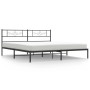 Estructura de cama con cabecero metal negro 180x200 cm de vidaXL, Camas y somieres - Ref: Foro24-355271, Precio: 104,76 €, De...