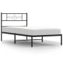 Bed frame with black metal headboard 90x190 cm by vidaXL, Beds and slatted bases - Ref: Foro24-355259, Price: 66,16 €, Discou...