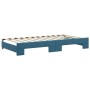 Trundle sofa bed with drawers blue velvet 100x200 cm by vidaXL, Beds and slatted bases - Ref: Foro24-3197849, Price: 636,70 €...