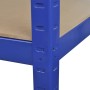 Estantería almacenaje 5 niveles azul madera ingeniería acero de vidaXL, Estanterías industriales - Ref: Foro24-141126, Precio...