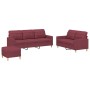 Set von Sofas mit Kissen 3 Stück roter roter Stoff von vidaXL, Sofas - Ref: Foro24-3201320, Preis: 567,11 €, Rabatt: %