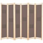 6-panel brown fabric room divider 240x170x4 cm by vidaXL, Room dividers - Ref: Foro24-248182, Price: 93,92 €, Discount: %