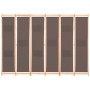 6-panel brown fabric room divider 240x170x4 cm by vidaXL, Room dividers - Ref: Foro24-248182, Price: 93,92 €, Discount: %