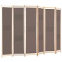 6-panel brown fabric room divider 240x170x4 cm by vidaXL, Room dividers - Ref: Foro24-248182, Price: 93,92 €, Discount: %