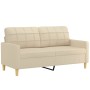 3-piece sofa set with cream fabric cushions by vidaXL, Sofas - Ref: Foro24-3201284, Price: 527,38 €, Discount: %