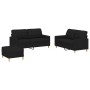 Set Sofas mit Kissen 3 Stück schwarzer Stoff von vidaXL, Sofas - Ref: Foro24-3201286, Preis: 520,24 €, Rabatt: %