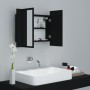 Bathroom mirror cabinet with LED light, black acrylic, 60x12x45 cm. by vidaXL, bathroom vanities - Ref: Foro24-804957, Price:...