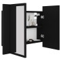 Armario espejo de baño con luz LED acrílico negro 60x12x45 cm de vidaXL, Tocadores de baño - Ref: Foro24-804957, Precio: 52,1...