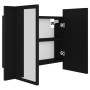 Armario espejo de baño con luz LED acrílico negro 60x12x45 cm de vidaXL, Tocadores de baño - Ref: Foro24-804957, Precio: 52,1...