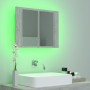 Armario espejo baño luz LED acrílico gris hormigón 60x12x45 cm de vidaXL, Tocadores de baño - Ref: Foro24-804960, Precio: 44,...