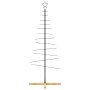 Árbol de Navidad metal negro con base de madera 150 cm de vidaXL, Arboles de navidad - Ref: Foro24-359604, Precio: 49,61 €, D...