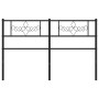 Black metal headboard 135 cm by vidaXL, Headboards and footboards - Ref: Foro24-355299, Price: 33,19 €, Discount: %