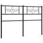 Black metal headboard 135 cm by vidaXL, Headboards and footboards - Ref: Foro24-355299, Price: 33,19 €, Discount: %