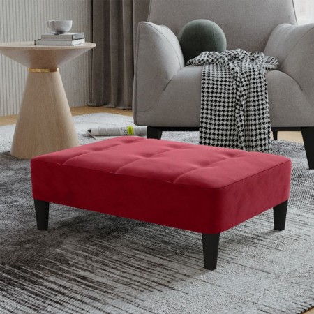 Red wine velvet footrest 78x56x32 cm by vidaXL, Ottomans - Ref: Foro24-337733, Price: 77,99 €, Discount: %