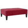 Reposapiés de terciopelo rojo vino tinto 78x56x32 cm de vidaXL, Otomanas - Ref: Foro24-337733, Precio: 77,56 €, Descuento: %