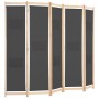 Divider screen with 5 gray fabric panels 200x170x4 cm by vidaXL, Room dividers - Ref: Foro24-248177, Price: 77,39 €, Discount: %