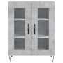 Aparador alto madera contrachapada gris hormigón 69,5x34x180 cm de vidaXL, Aparadores - Ref: Foro24-3198069, Precio: 156,95 €...