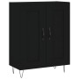 Tall black plywood sideboard 69.5x34x180 cm by vidaXL, Sideboards - Ref: Foro24-3198074, Price: 154,90 €, Discount: %