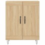 High oak-colored plywood sideboard 69.5x34x180 cm by vidaXL, Sideboards - Ref: Foro24-3198076, Price: 150,99 €, Discount: %