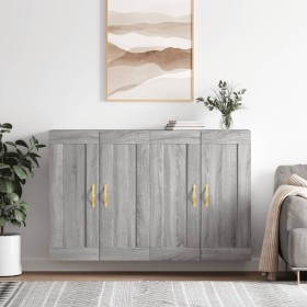 Wandschränke 2 Stk. Holzwerkstoff Sonoma grau von vidaXL, Sideboards - Ref: Foro24-3198055, Preis: 135,99 €, Rabatt: %