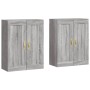 Armarios de pared 2 uds madera de ingeniería gris Sonoma de vidaXL, Aparadores - Ref: Foro24-3198055, Precio: 138,96 €, Descu...