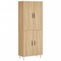 Aparador alto madera contrachapada color roble 69,5x34x180 cm de vidaXL, Aparadores - Ref: Foro24-3198060, Precio: 149,83 €, ...