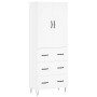 Aparador alto madera contrachapada blanco 69,5x34x180 cm de vidaXL, Aparadores - Ref: Foro24-3198081, Precio: 168,99 €, Descu...