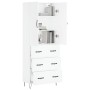 Tall white plywood sideboard 69.5x34x180 cm by vidaXL, Sideboards - Ref: Foro24-3198081, Price: 171,57 €, Discount: %