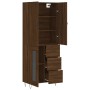 Tall brown oak plywood sideboard 69.5x34x180 cm by vidaXL, Sideboards - Ref: Foro24-3198104, Price: 166,46 €, Discount: %