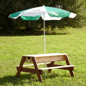 AXI Sand/Wasser-Picknicktisch mit Nick-Regenschirm von AXI, Grundwasserspiegel - Ref: Foro24-402226, Preis: 152,99 €, Rabatt: %