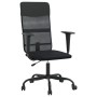 Silla de oficina altura ajustable tela malla y cuero PE negro de vidaXL, Sillas de oficina - Ref: Foro24-353013, Precio: 77,7...