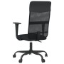 Silla de oficina altura ajustable tela malla y cuero PE negro de vidaXL, Sillas de oficina - Ref: Foro24-353013, Precio: 77,7...