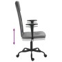 Silla de oficina altura ajustable tela malla y cuero PE gris de vidaXL, Sillas de oficina - Ref: Foro24-353024, Precio: 76,68...