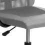 Silla de oficina altura ajustable tela malla y cuero PE gris de vidaXL, Sillas de oficina - Ref: Foro24-353024, Precio: 76,68...