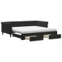 Sofá cama nido con cajones terciopelo negro 100x200 cm de vidaXL, Camas y somieres - Ref: Foro24-3197854, Precio: 492,32 €, D...