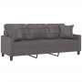 3-Sitzer-Sofa mit grauen Kunstlederkissen 180 cm von vidaXL, Sofas - Ref: Foro24-3200810, Preis: 342,01 €, Rabatt: %